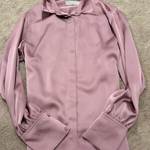 Elegant Pink Long Sleeve Women's Top